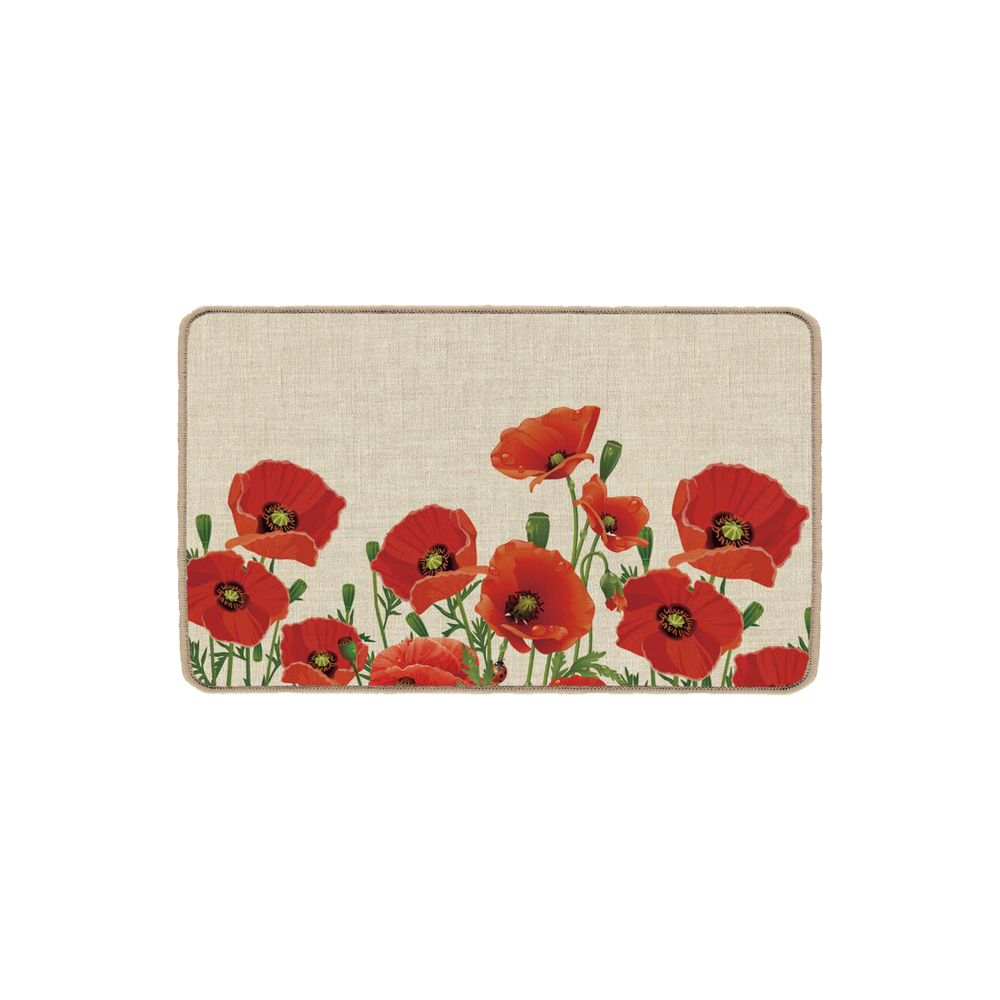 Poppy Flower Doormat