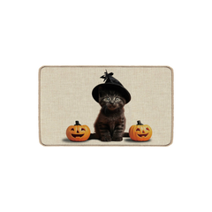 Cat with Pumpkins Doormat