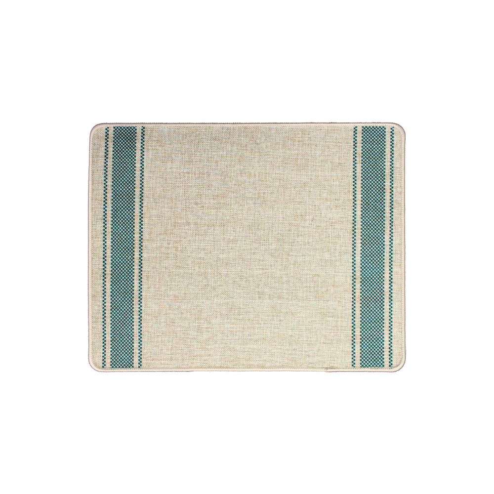 Checker Border Natural & Green Placemat