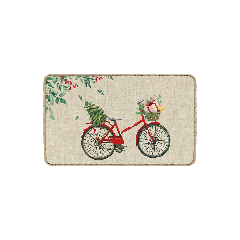 Christmas Bicycle Doormat