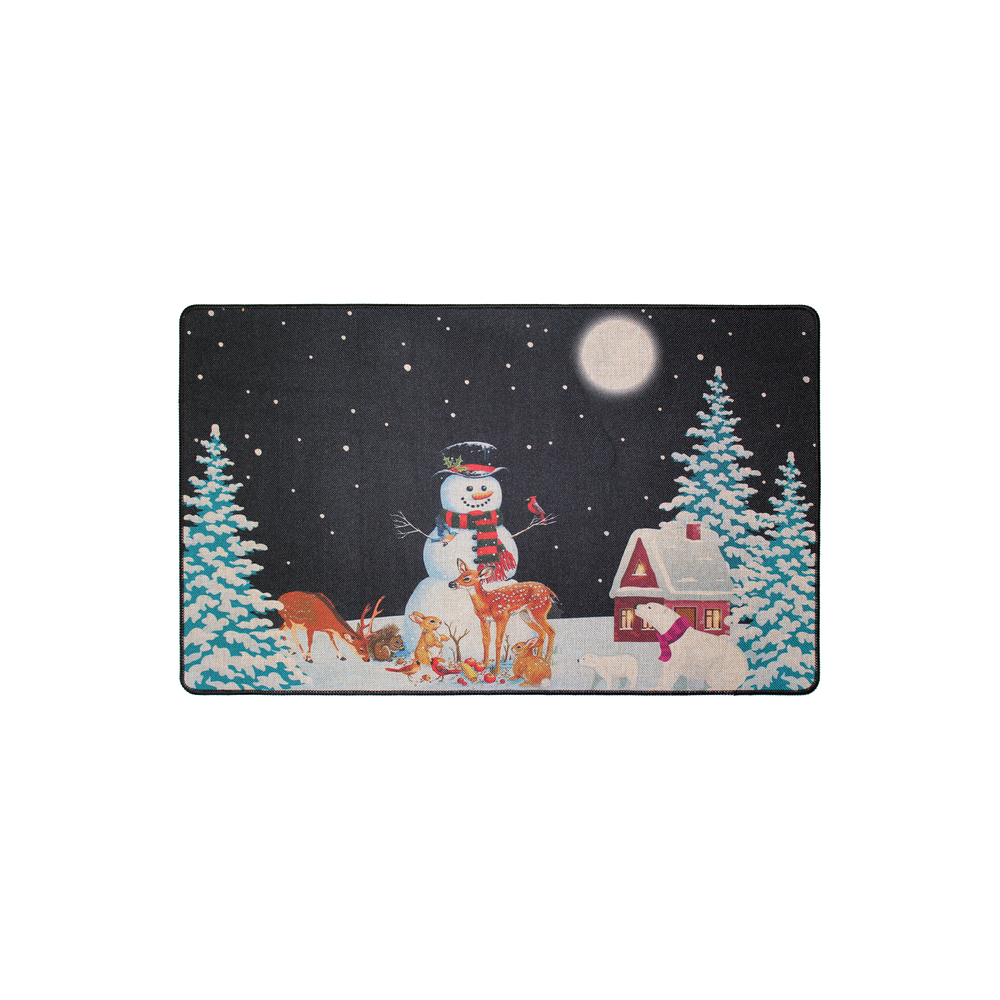 Snowman Full Moon Doormat