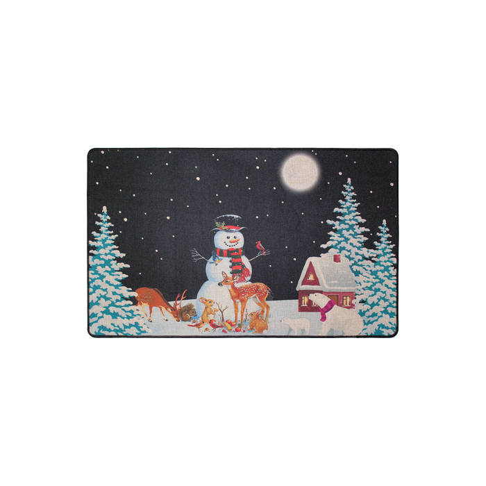 Snowman Full Moon Doormat