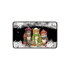 Three Christmas Cats Doormat
