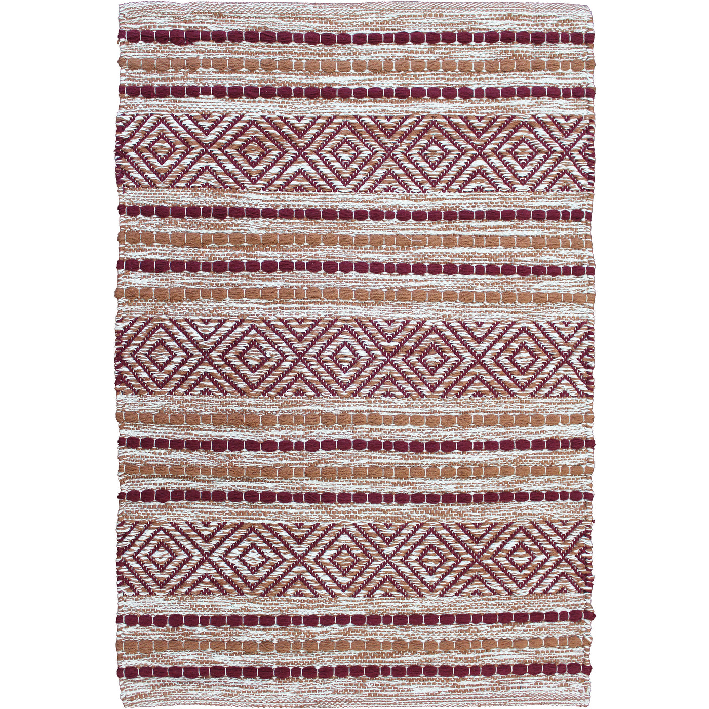 Dhurrie Fusion Tango Red Reversible Indoor Area Rug | Avocado Decor