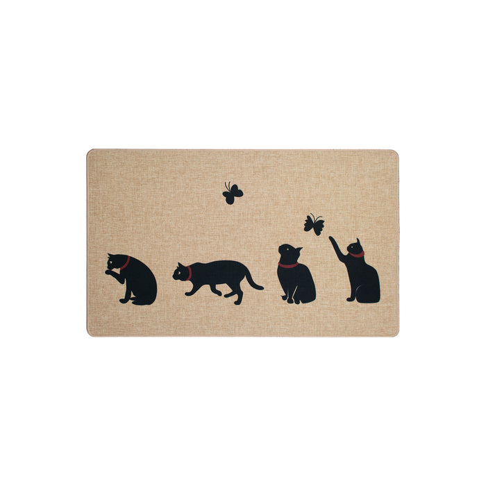 Cats with Collar Doormat