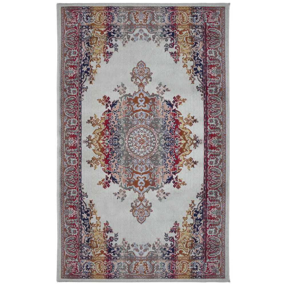 Medallion Silver Blue Rug